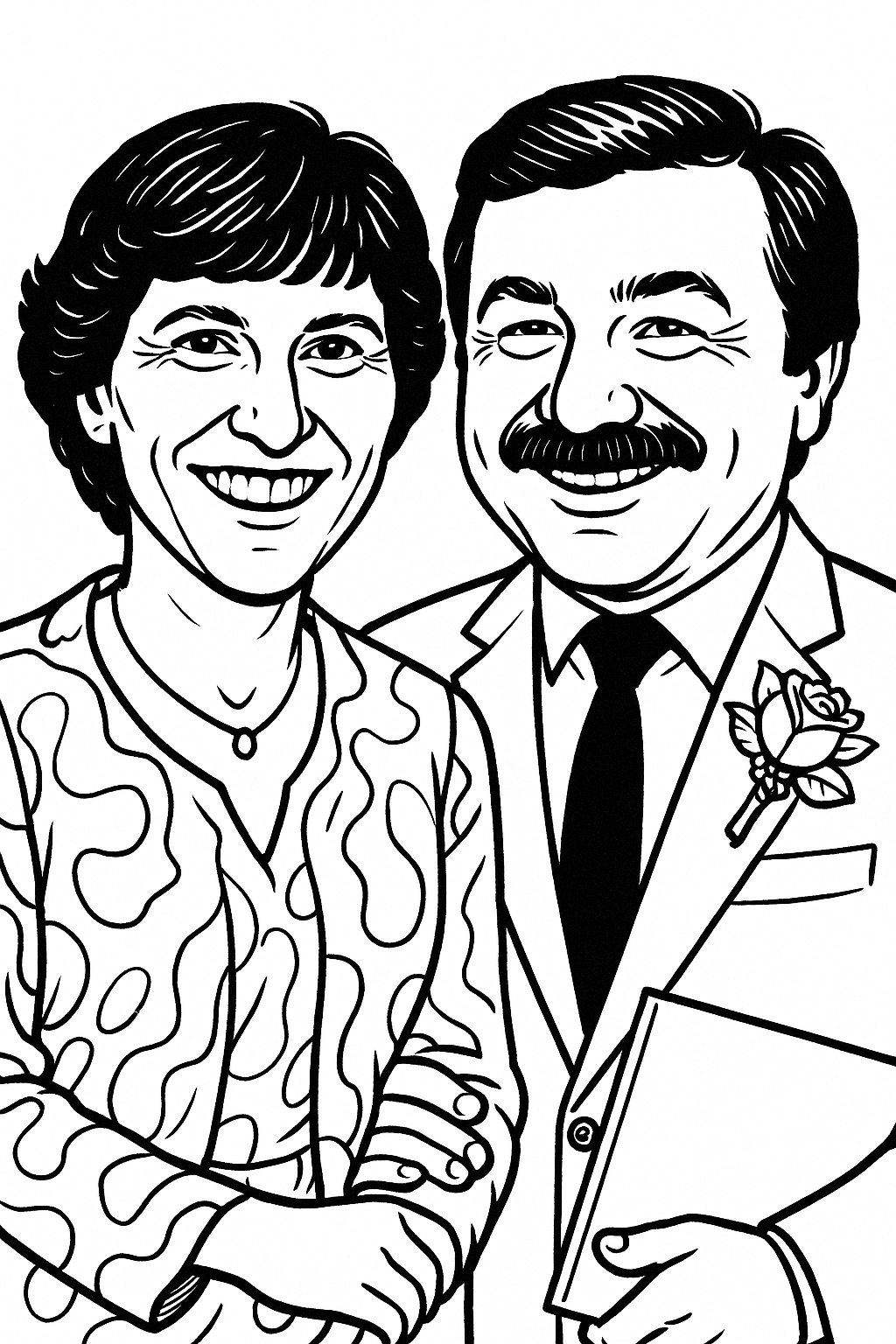 Primer karikature para iz fotografije
